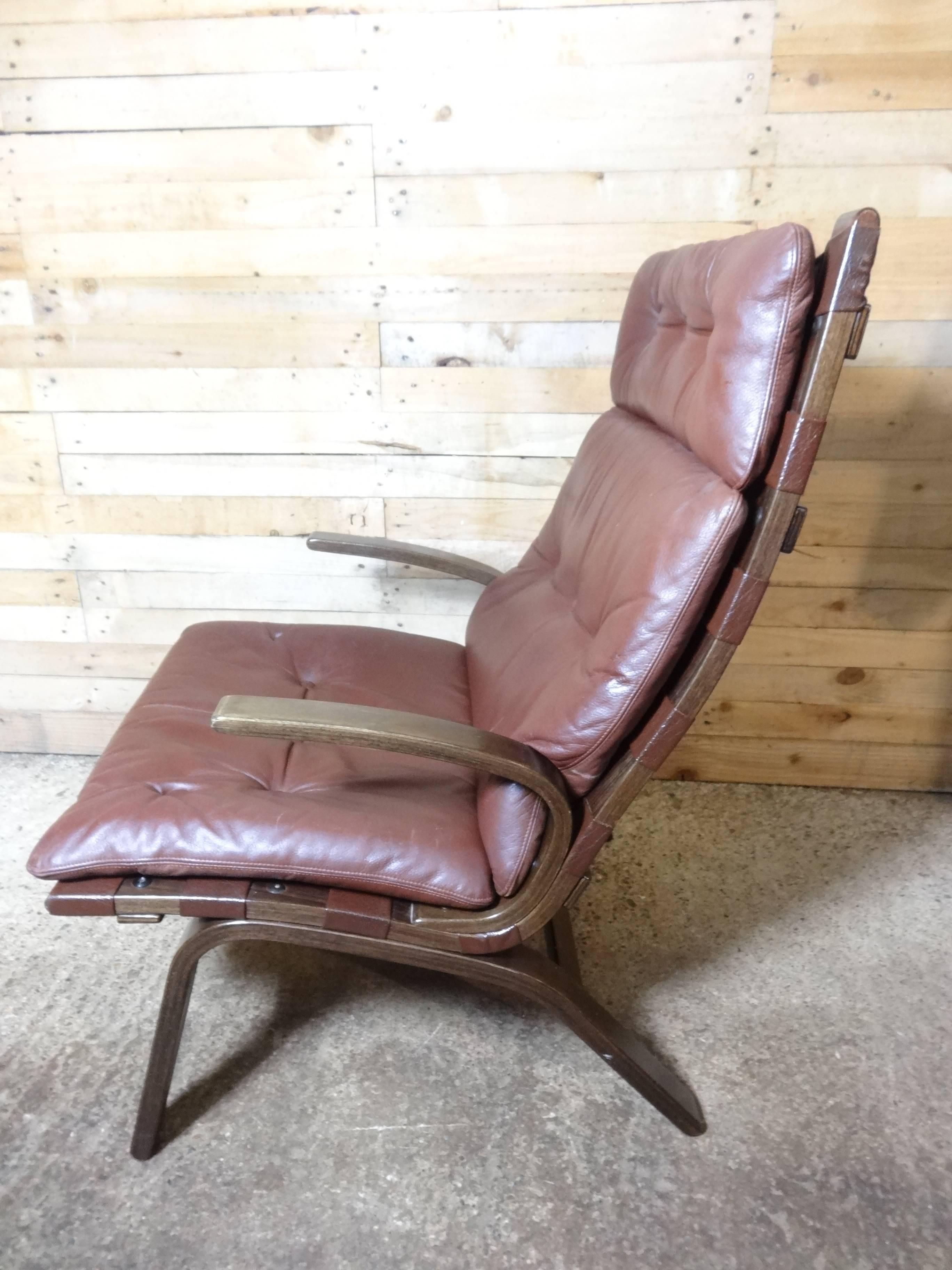 20th Century Mid-Century Modern, 1960, Retro Danish Ingmar Relling Siesta Lounge Chair For Sale
