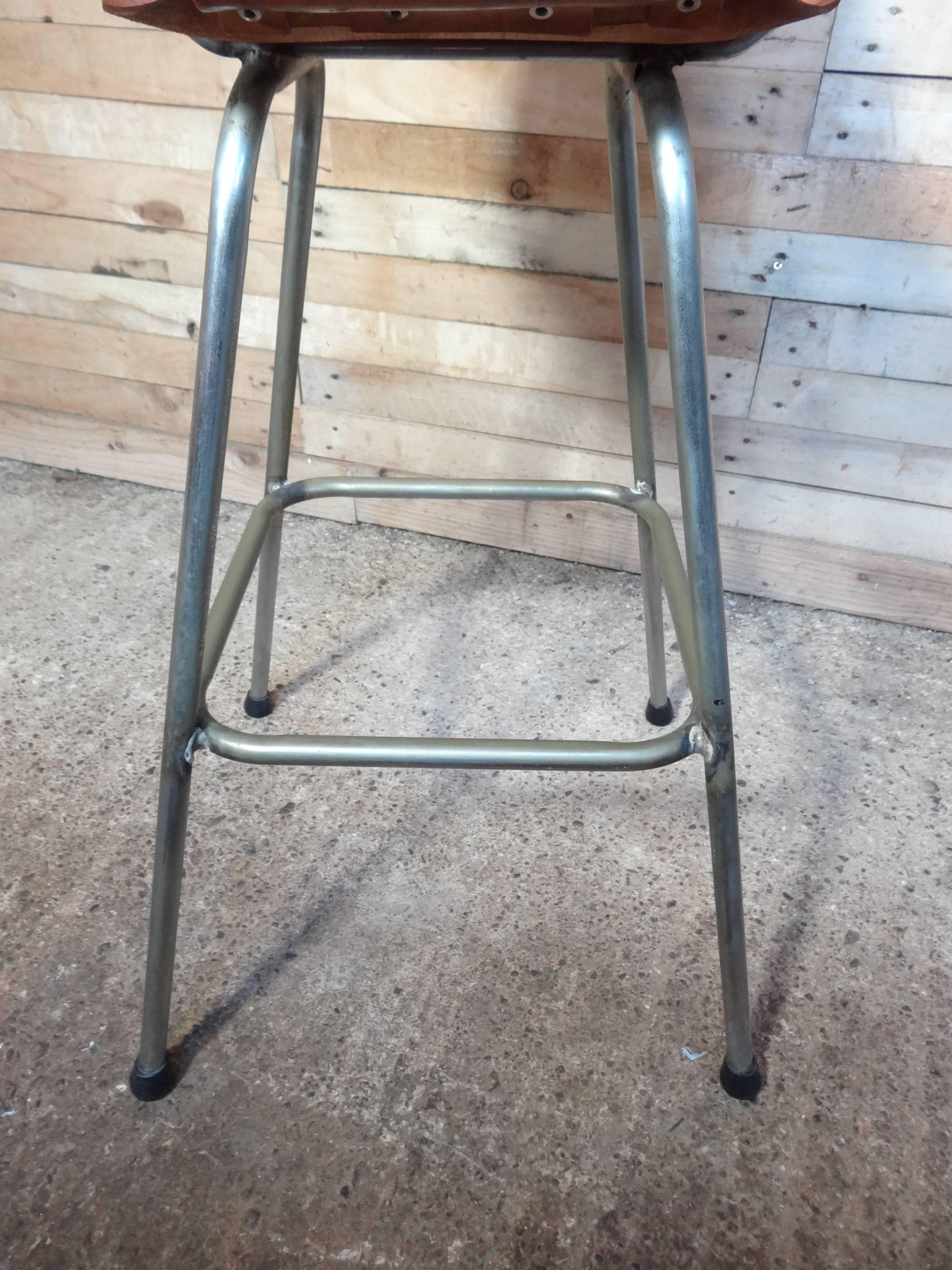 Selected by Charlotte Perriand for the Les Arcs Ski Resort, One High Bar Stool In Good Condition In Markington, GB