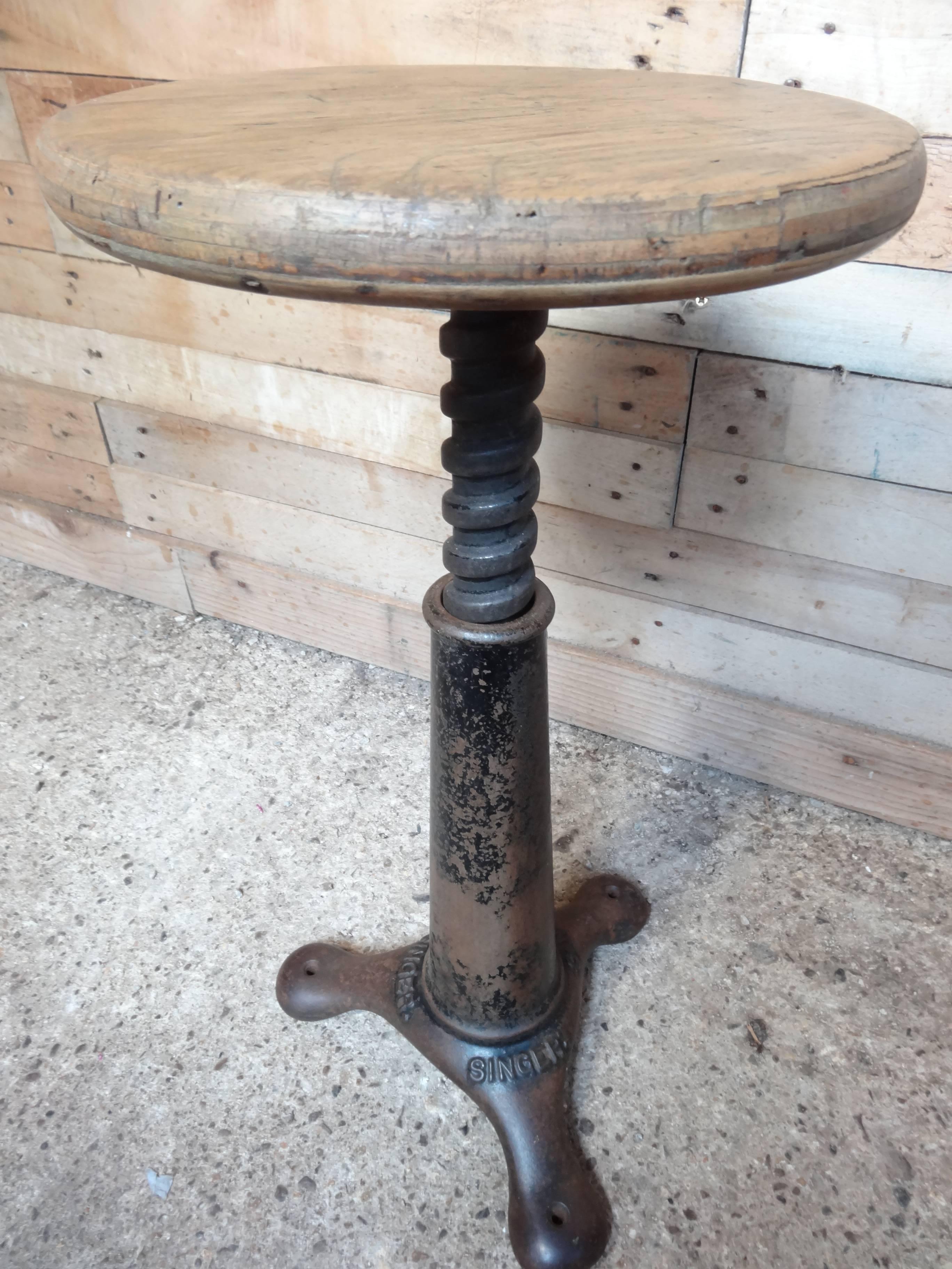 singer stool cast iron