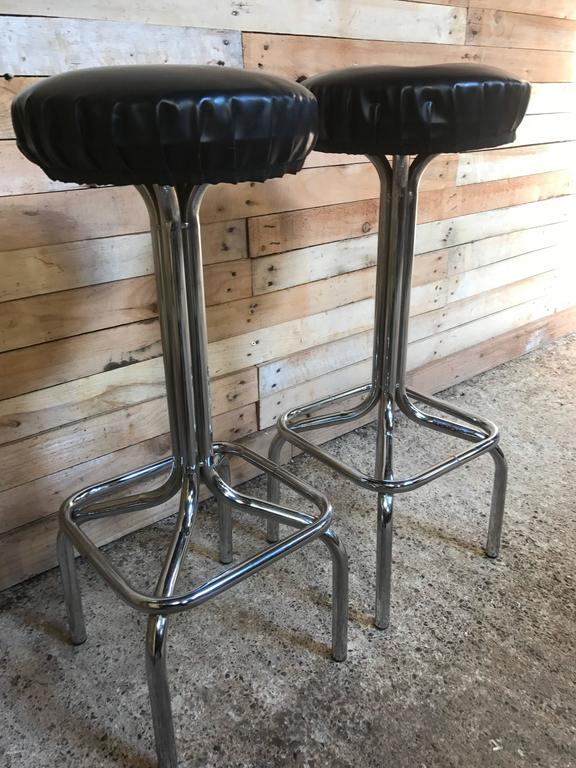 Original MidCentury Modern Chrome Vintage Retro High or Bar Stools