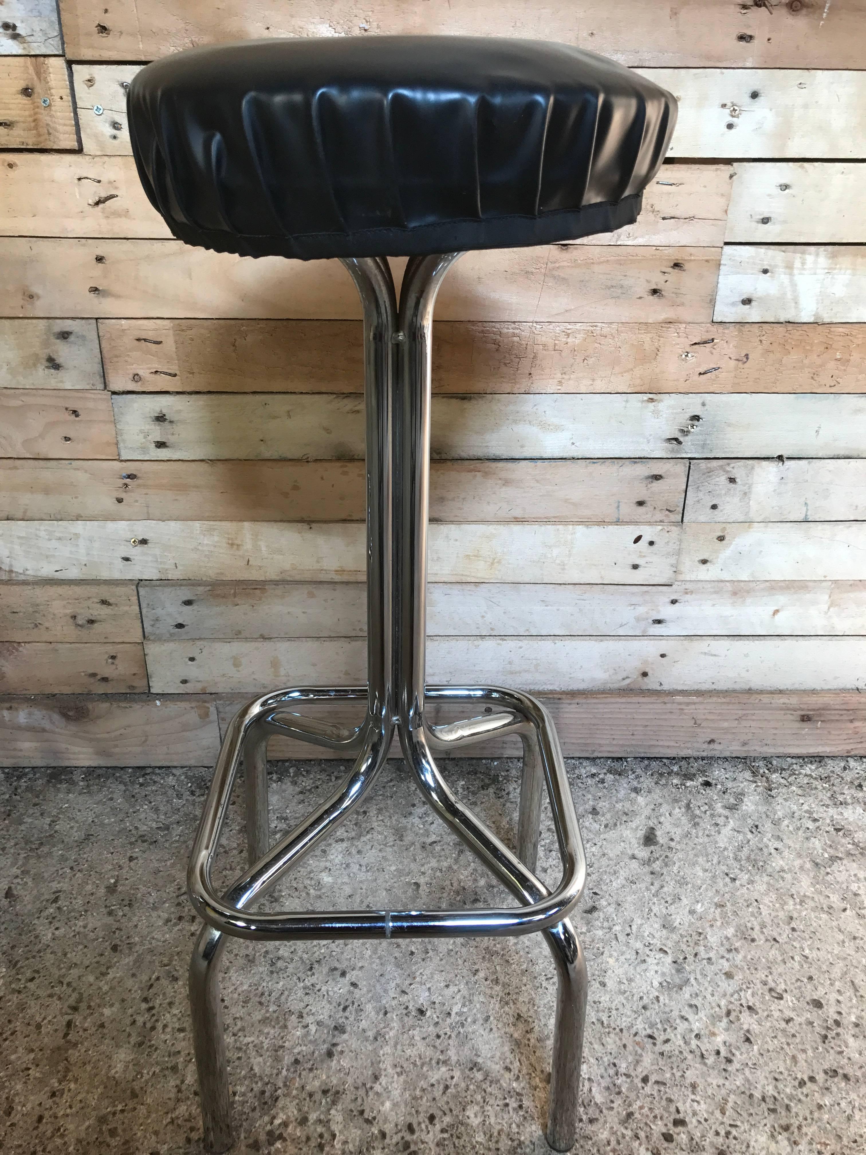 retro chrome bar stools