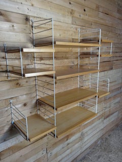 Large Wall Shelving Unit by Nisse Strinning for String, 1960s