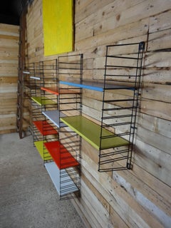 Extra Large Vintage Retro Metal Tomado Shelving Rack