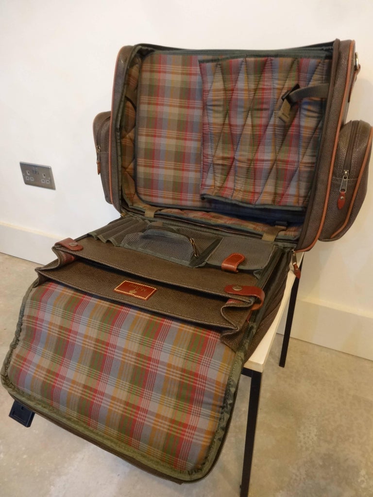 Vintage Mulberry traveling case in Mole Scotchgrain Cognac Coloured at