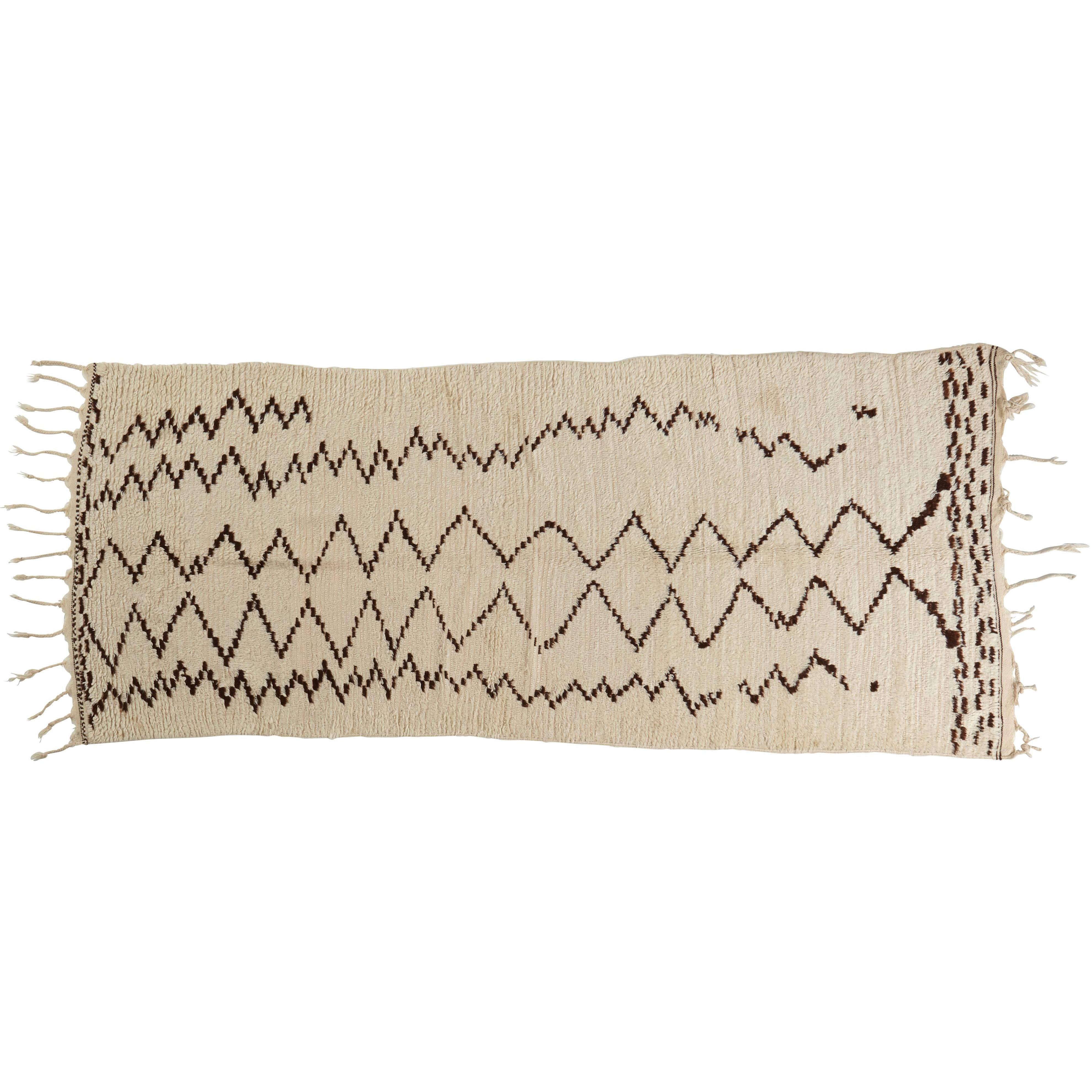 Mid-Late 20th Century Beni Ouarain Rug, Middle Atlas Mountains, Morocco