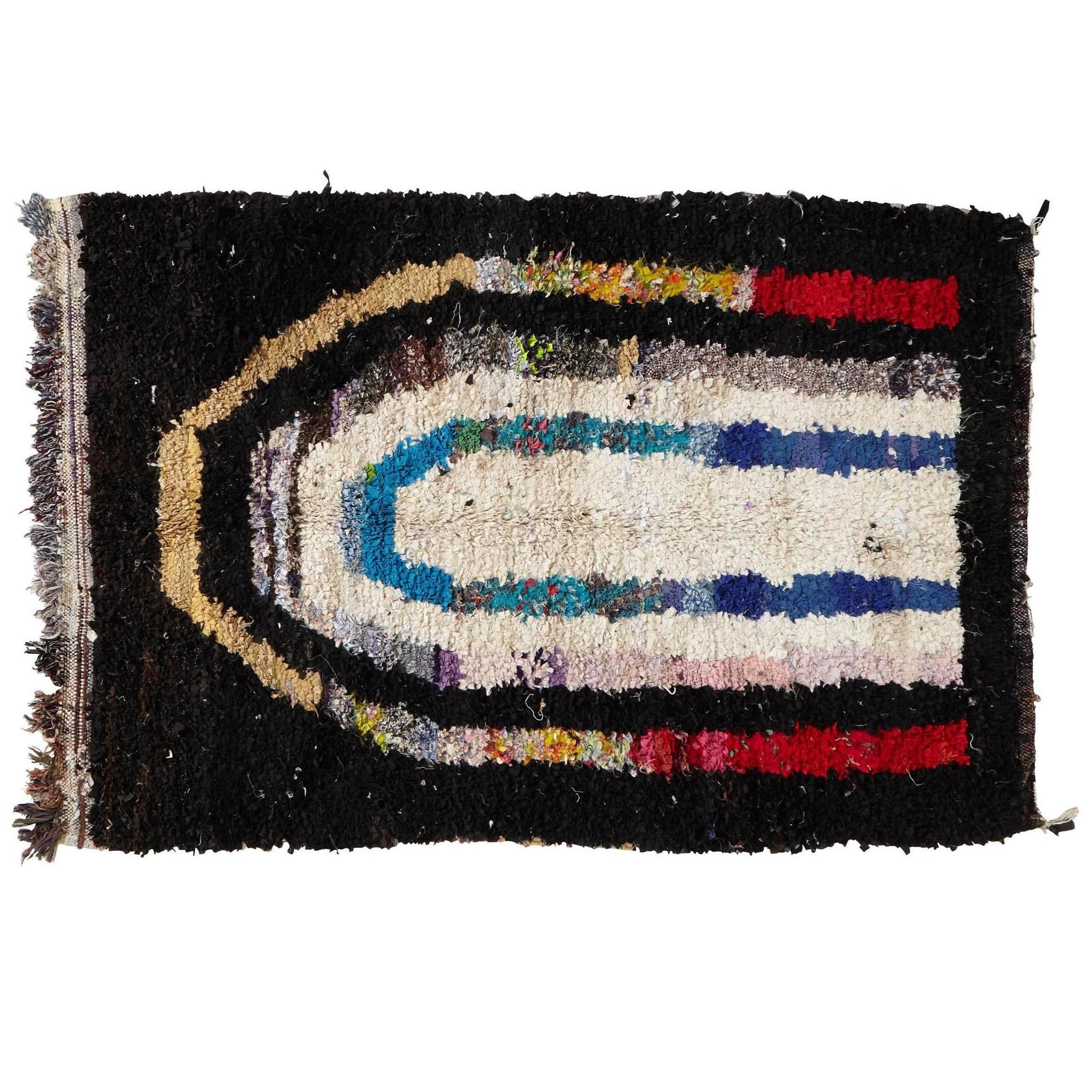 Late 20th Century Boucherouite Rug, Ourika, Morocco For Sale