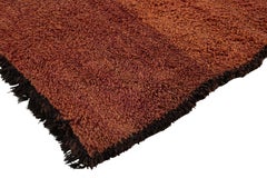 Moroccan Bordeaux Pink Large Wool Rug, Late 20th Century