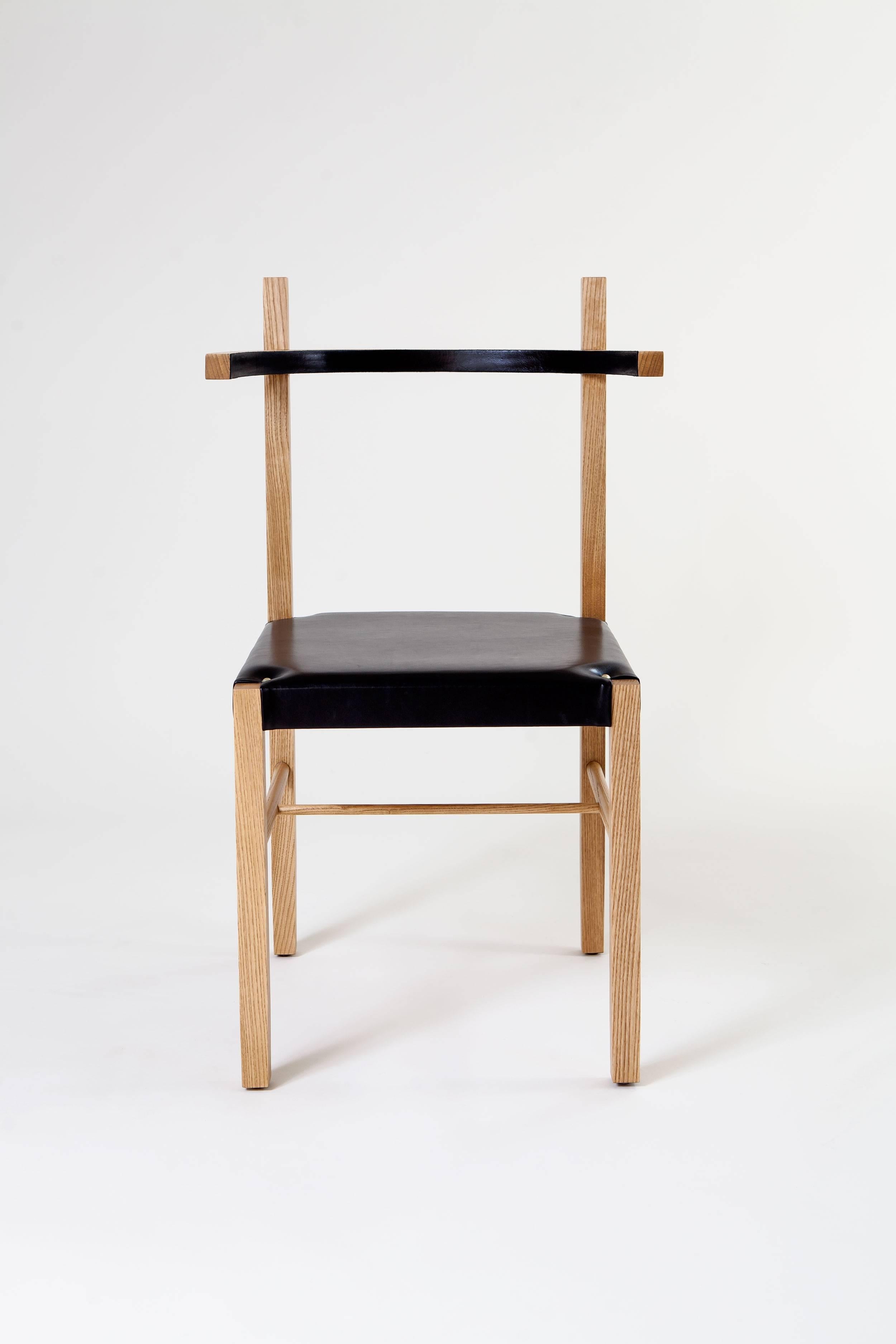American Soren Chair in Cinnamon Ashwood and Black Leather