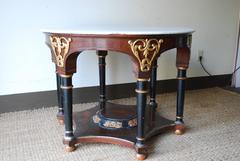 Italian Round Marble-Top Table