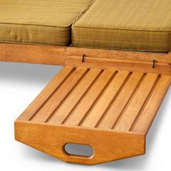 Canapé français avec table basse réglable par Guillerme and Chambron, circa 1970