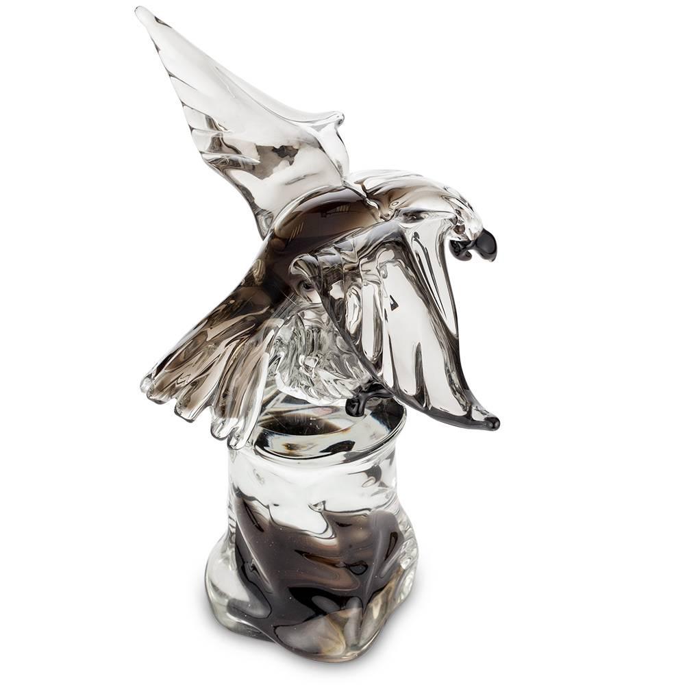 Eagle from Murano glass, Zanetti. Ornament solid crystal, hand-crafted using the technique 