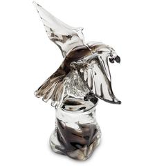 Eagle in Glass from Murano, Mid-Century Modern