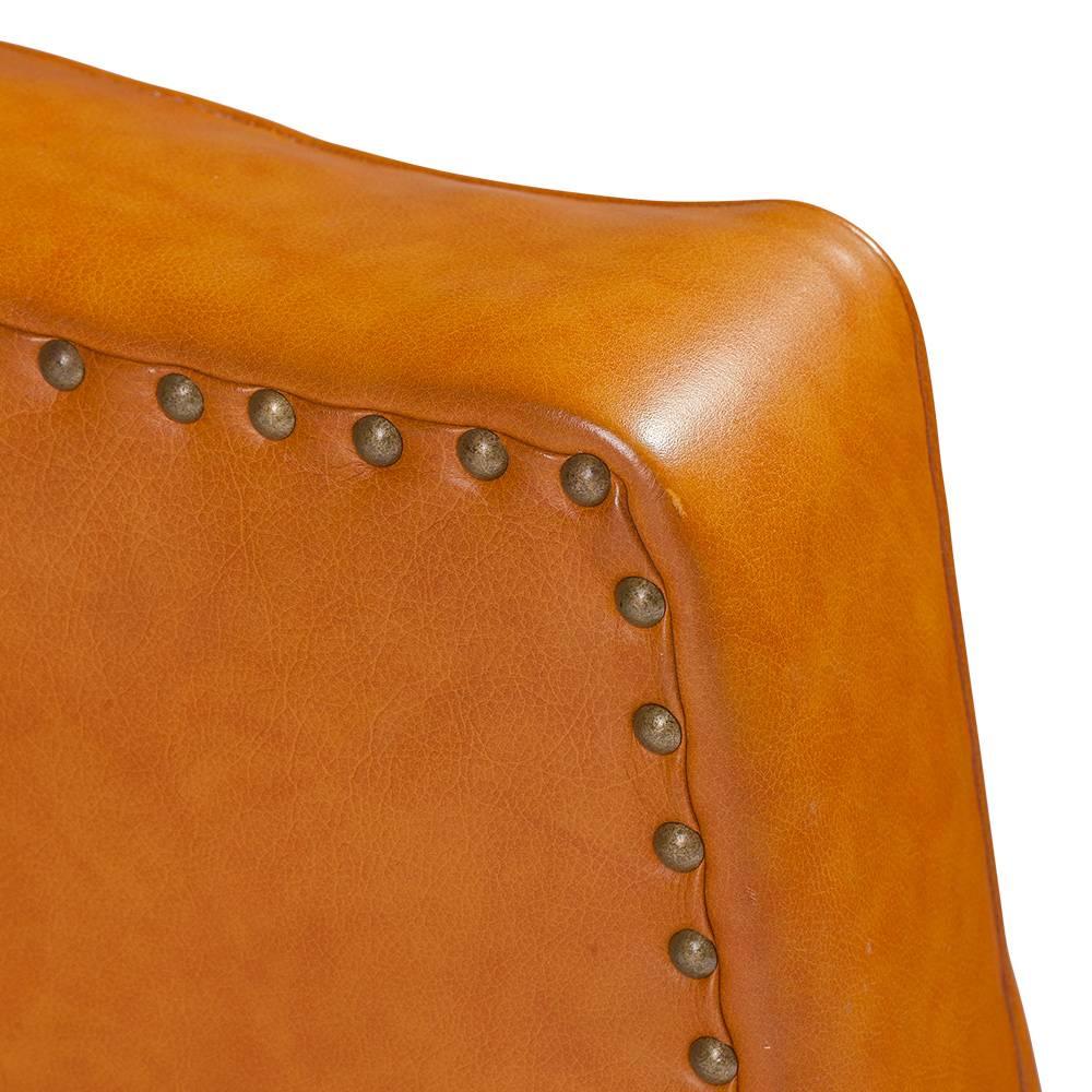 Pair of Leather Mustache French Club Chairs, 1950s For Sale 3