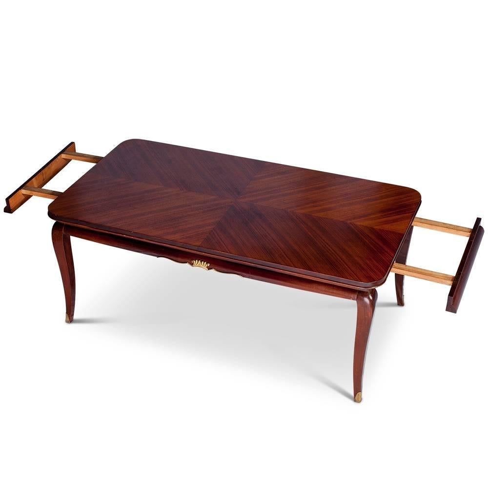 French Jules Leleu, Dining Table, circa 1940 For Sale