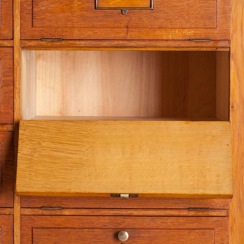 Art Nouveau Banque De France Multi Clapet Drawers Cabinet, circa 1870 For Sale