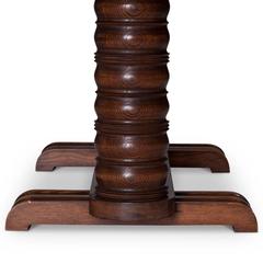 Gaston Poisson Mahogany Art Deco Dining Table, 1940s