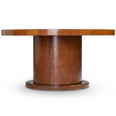 Pedestal Round Dining Table with Multiple Height Possible, Art Deco