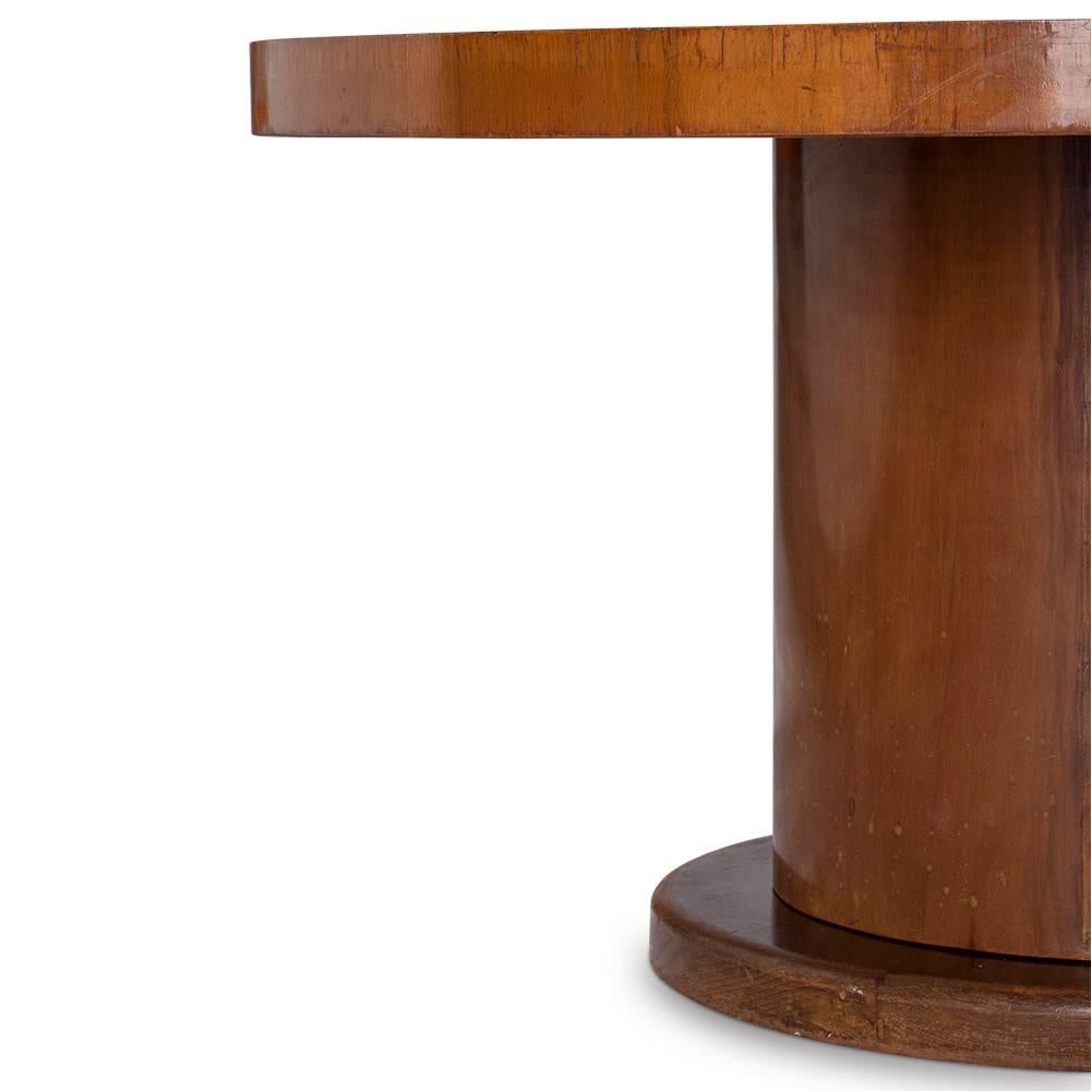 French Pedestal Round Dining Table with Multiple Height Possible, Art Deco For Sale