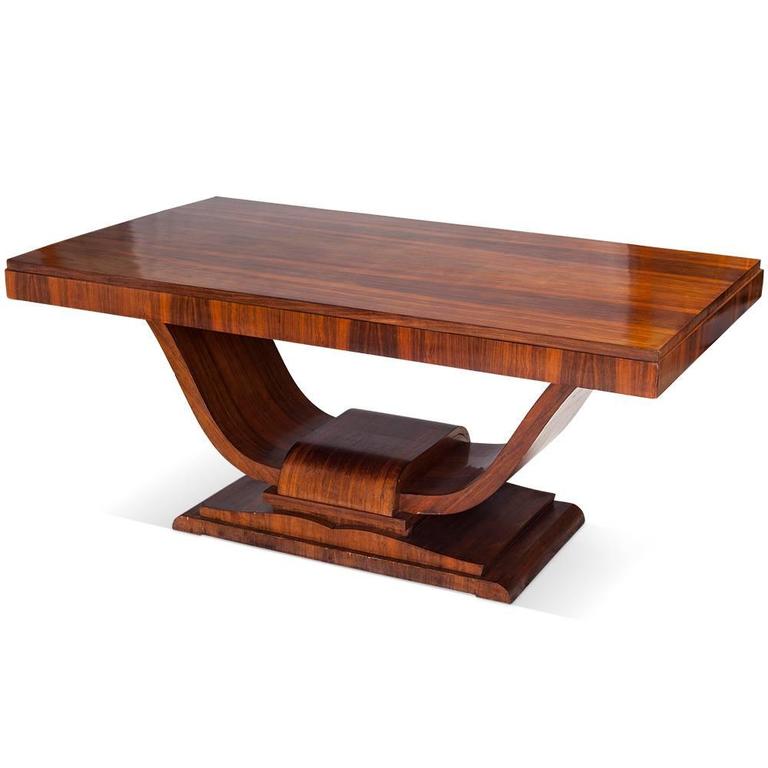 French Art Deco Dining Table in Macassar, circa 1930 For Sale at 1stDibs