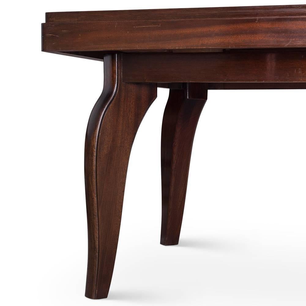 Wood Stunning Art Deco Table by Gaston Poisson, circa 1940 For Sale