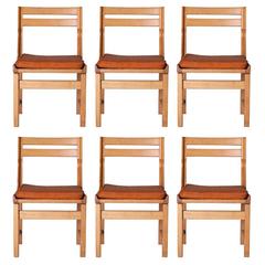 Guillerme Et Chambron Set of Six Dining Room Chairs