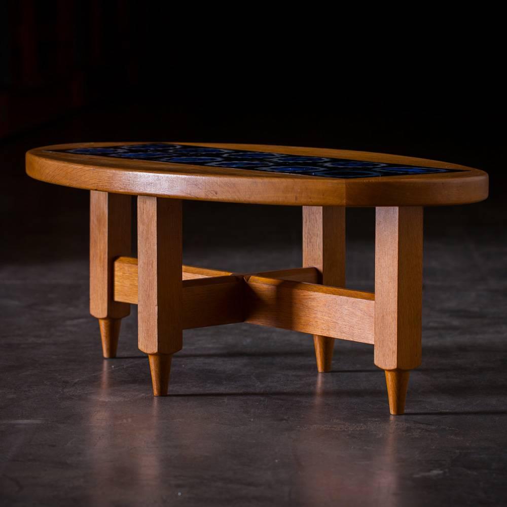 This coffee table was made in 1965 by the French duo Guillerme and Chambron for 