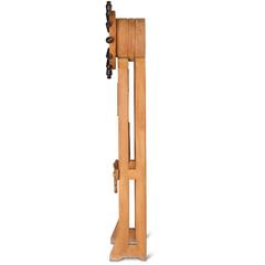 Guillerme et Chambron Floor Oak Clock, France, 1960