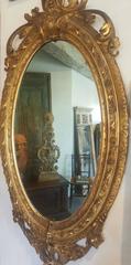 Early Victorian Mirror with Gold Giltwood