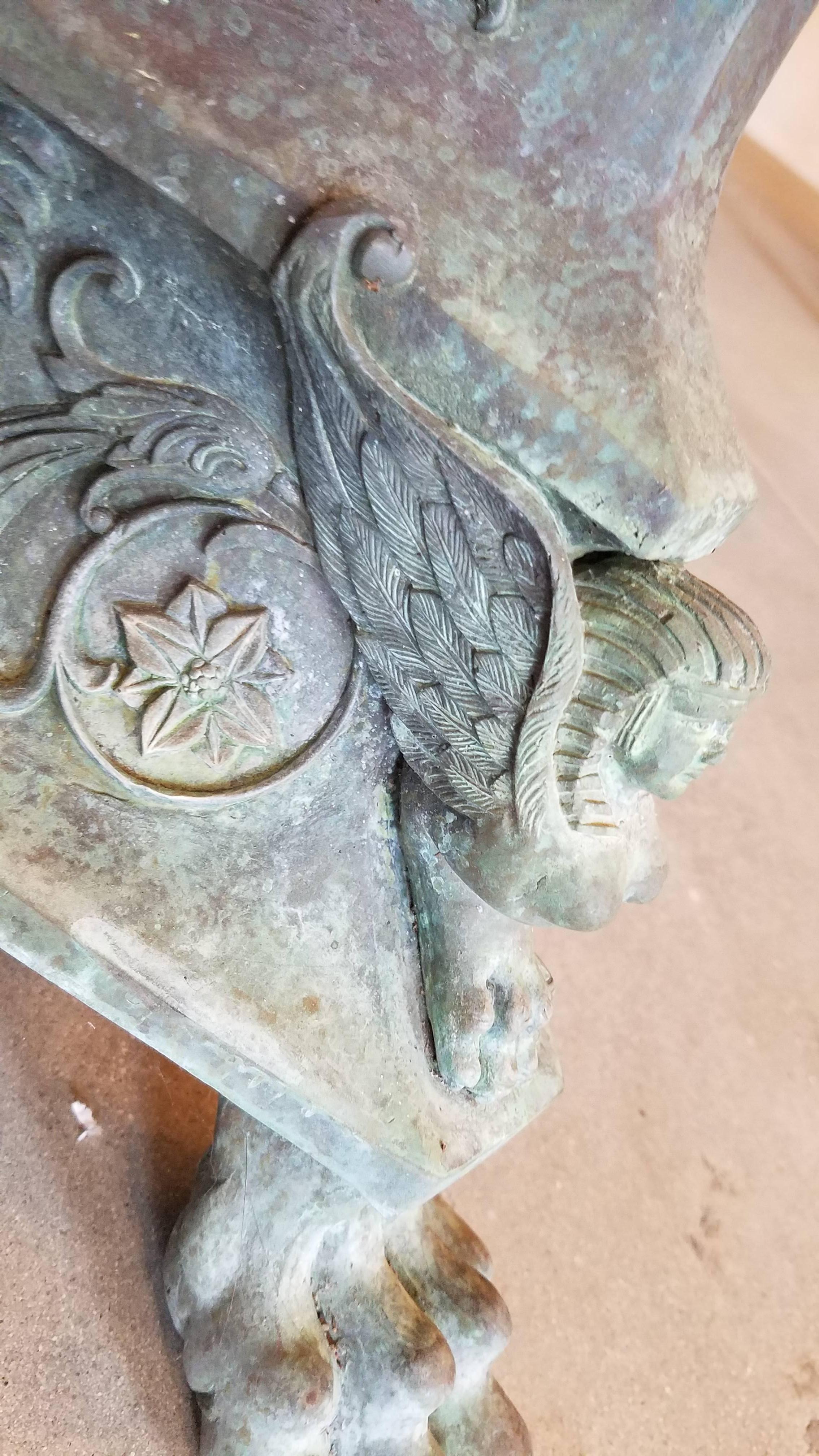 Late 19th Century Bronze BirdbathPlanter/Urn In Good Condition In Cardiff, CA