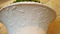 Pair of 19th Century Cast Iron Urns on Pedestal