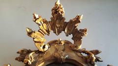 18th Century Gold Gilt Carved Venetian Etched Mirror