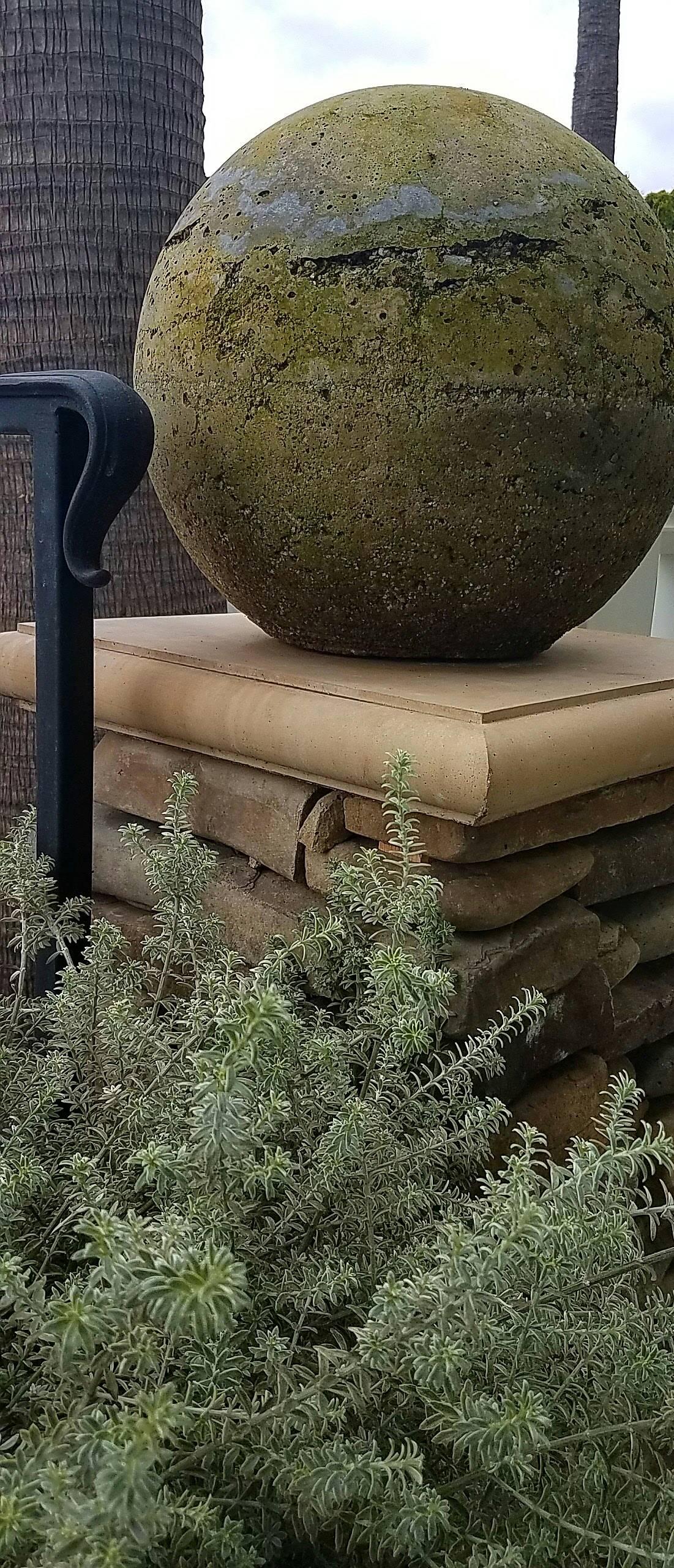 Hand-Crafted Magnificent Hypertufa Garden Spheres in Various Sizes