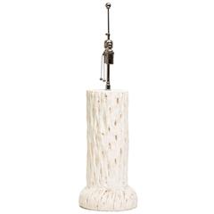 Plaster Tree Trunk Lamp
