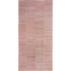 Vintage Red and Blue Mazandaran Rug