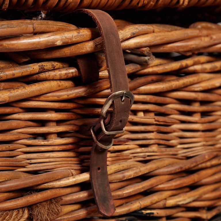 Vintage Wicker French Mail Basket at 1stDibs