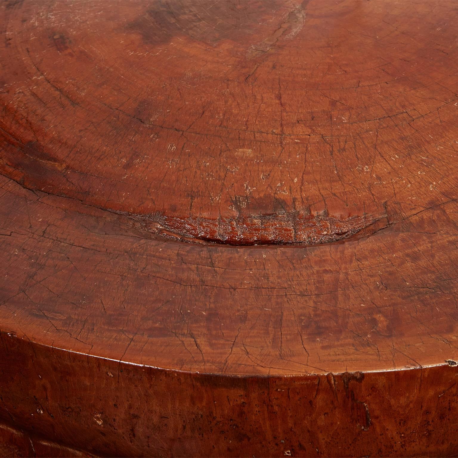 Wood Rare Vintage Three-Legged Butcher Block