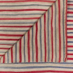 Vintage Red and Blue Mazandaran Rug