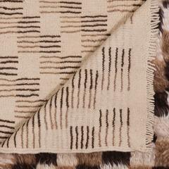 Tan and Brown Vintage Tulu Rug