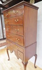 Antique Edwardian Mahogany George III Style Nine-Drawer Chest on Stand