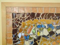 Mid-Century Retro Danish Copenhagen Porcelain Mosaic Wall Tiles Plaques, 1960s