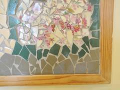 Mid-Century Retro Danish Copenhagen Porcelain Mosaic Wall Tiles Plaques, 1960s