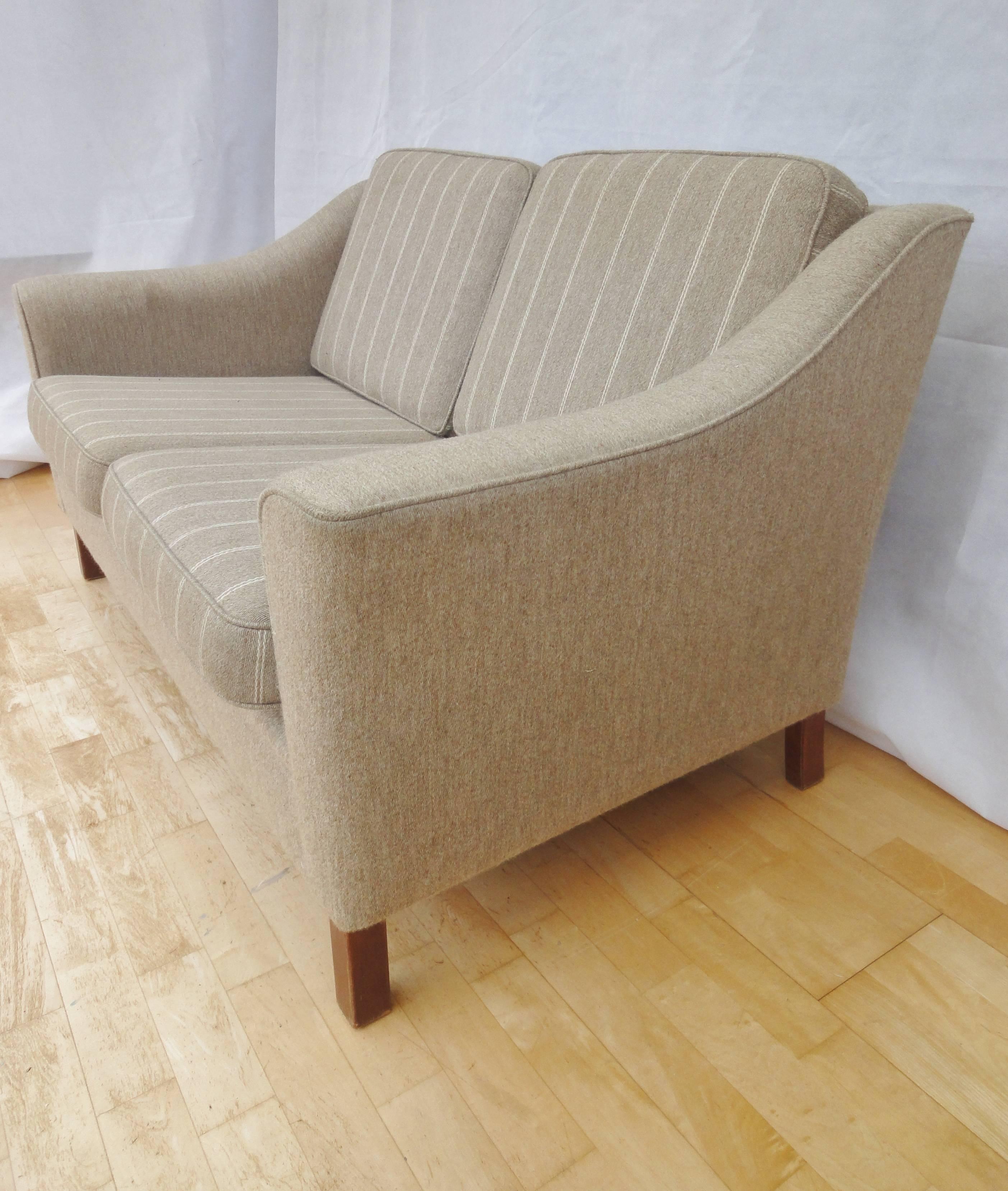 Mid-Century Modern Mid-Century Retro Danish Woollen Two-Seat Sofa Settee Couch, 1960s