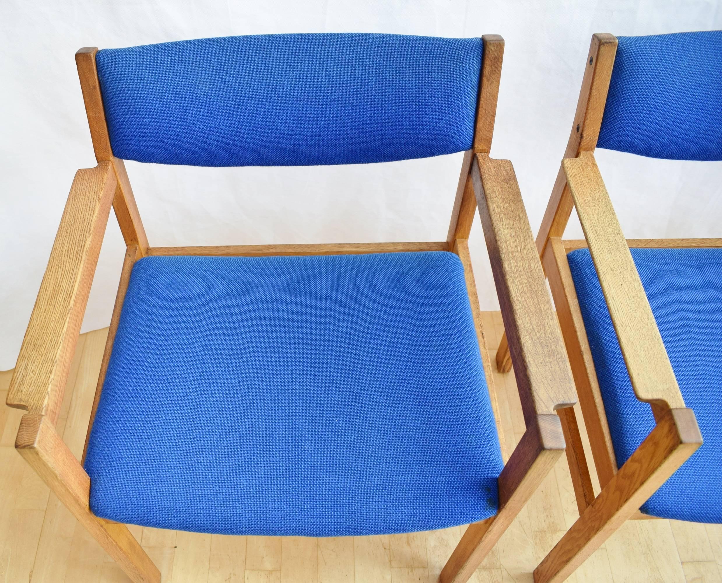 Mid-Century Retro Danish Pair of Armchairs, Børge Mogensen for FDB Mobler, 1970s For Sale 1