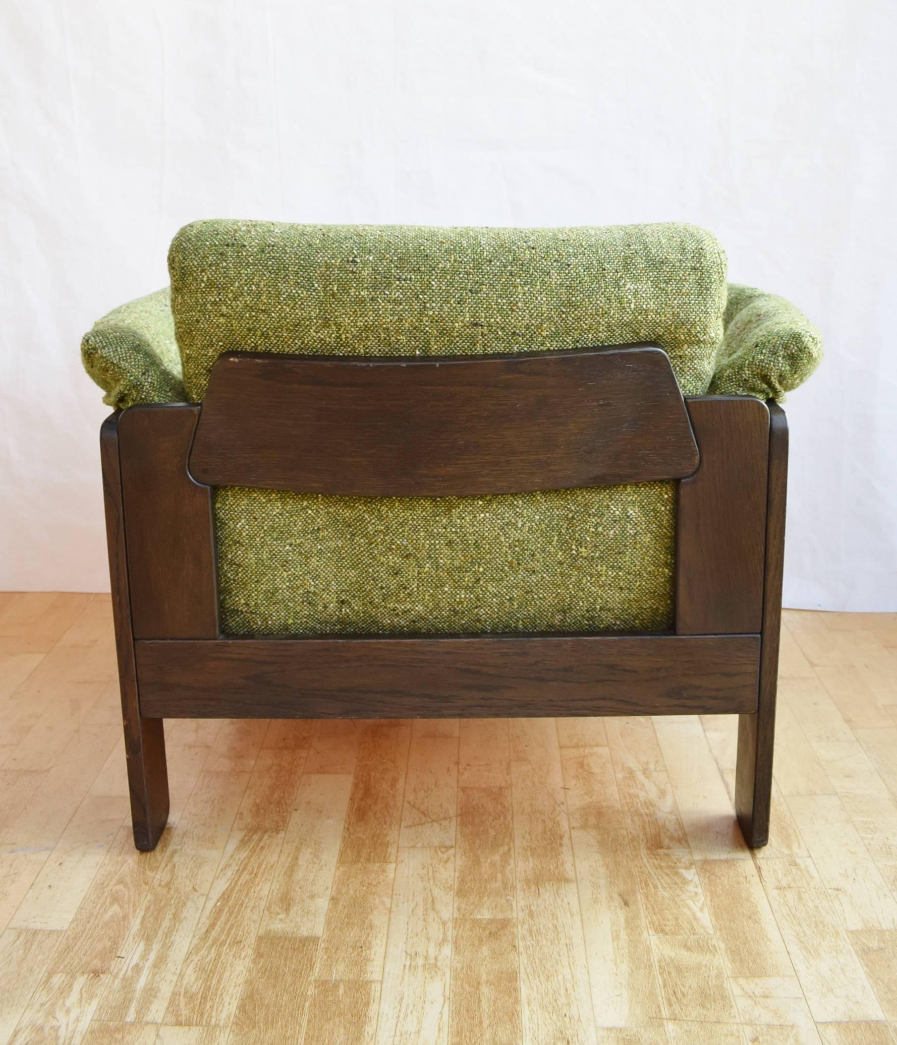Mid-Century Retro Danish Woollen Percival Lafer Style Easy Lounge Armchair 1970s In Excellent Condition In Selston, Nottinghamshire