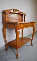 Antique Style French Golden Oak Console or Hall Table with Single Drawer