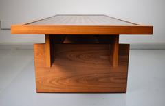 Mid-Century Retro Danish Rosewood and Copper Inlaid Coffee Table, 1960s-1970s