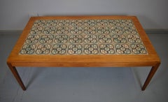 Mid-Century Retro Danish Teak Tile Top Coffee Table by Haslev & Royal Copenhagen
