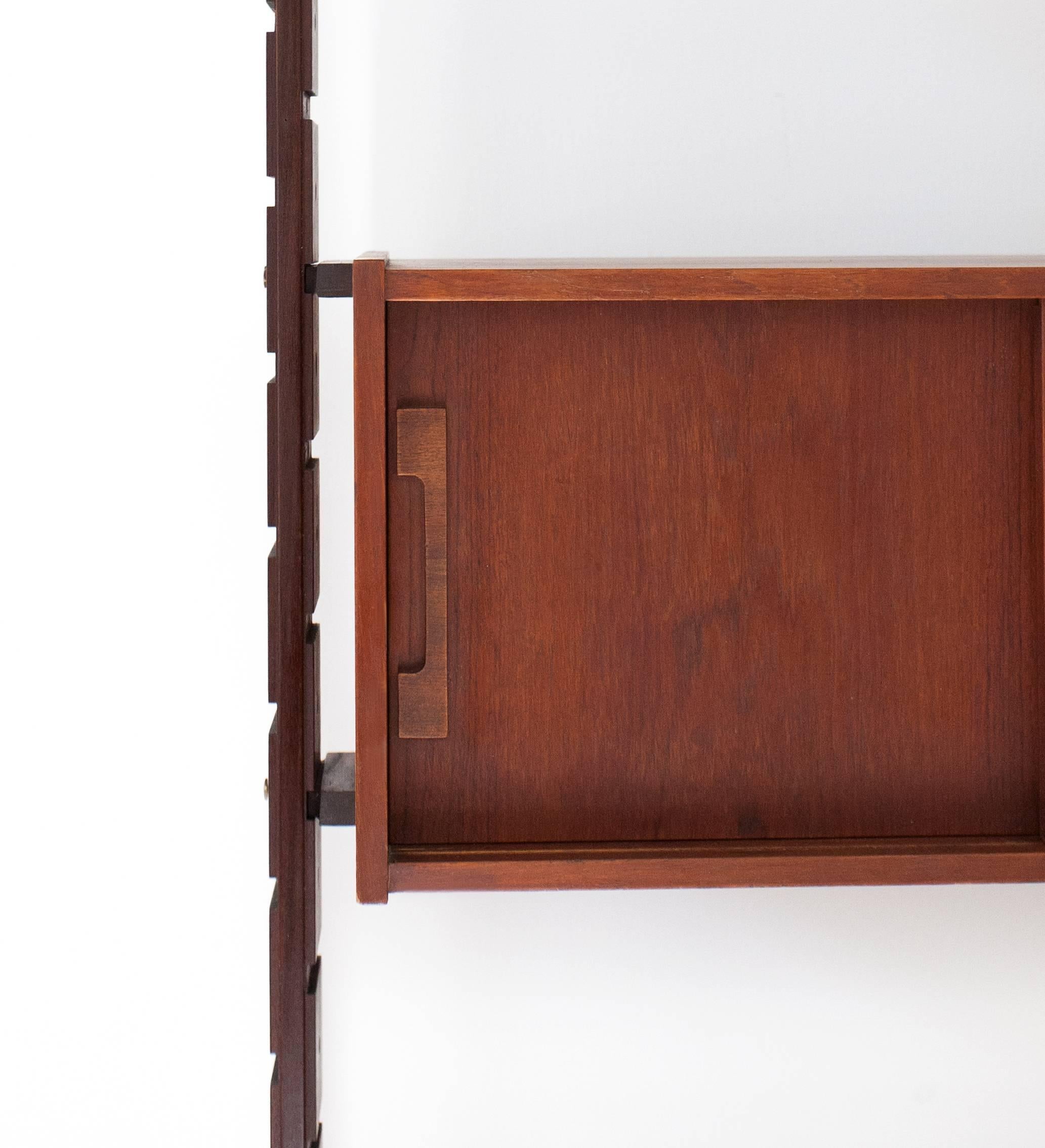 Italian Mid-Century Modern fFloor to Ceiling Wall Unit , 1950s 2