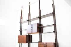 Rare Italian Modern Bookshelf or Wall Unit Attribuited to Franco Albini, 1950s