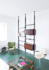 Floor to Ceiling Rosewood Bookshelf or Wall Unit by Stildomus, Italy, 1960s